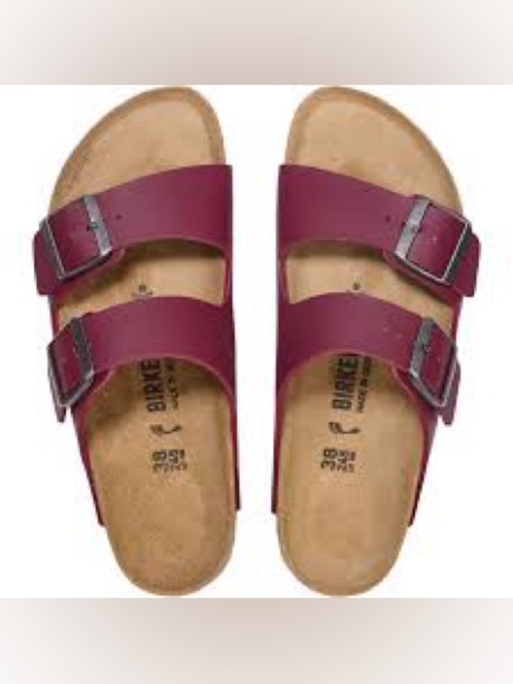 Birkenstock Arizona Two-Strap Sandals in Burgundy